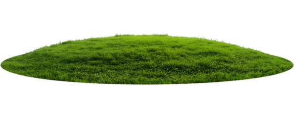 green grass podium circle mound meadow land ground 3d element cutout