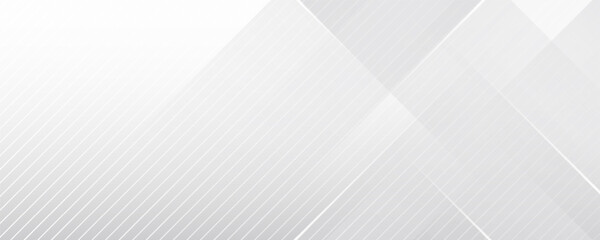 Grey white abstract background geometry shine and layer element vector for presentation design. Suit for business, corporate, institution, party, festive, seminar, and talks.