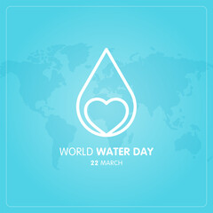 22 march world water day concept design vector illustration