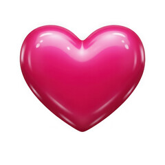 Fototapeta premium Vibrant pink heart symbolizing love and affection
