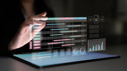 Comprehensive project management dashboard integrates scheduling, progress tracking, and performance analytics to improve workflow efficiency and enhance team collaboration. Parse