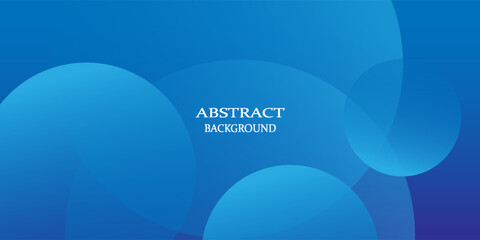 Abstract blue background with circles. Vector illustration