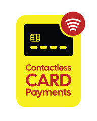 Contactless Credit Card Icon - Minimalist EMV Chip and Highlighted Signal Payment Vector