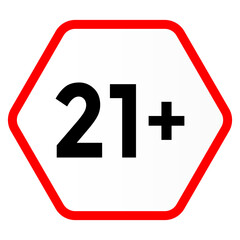 Required Legal Twenty-One Plus Age Restriction Warning Sign