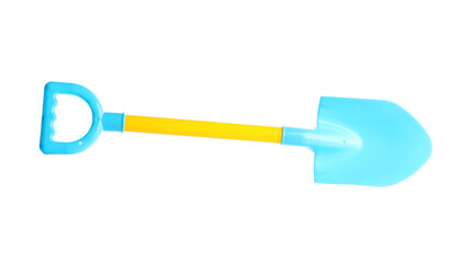 Plastic shovel isolated on white. Children's beach toy