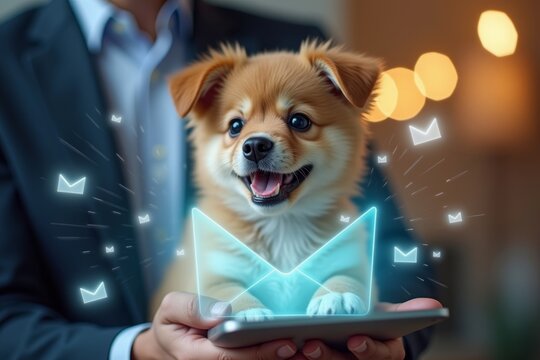 Innovative email notification design for business communication and digital advertising: Stay alert with inbox notifications and virtual email displays on internet platforms. - Powered by Adobe