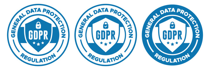 Obraz premium GDPR Compliance Label and Badge Vector – Data Protection and Privacy Icon