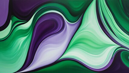 Fluid Marble Texture &mdash; Green & Violet Fusion