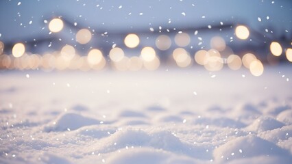Snow Surface with Bokeh Glow &mdash; Soft Focus