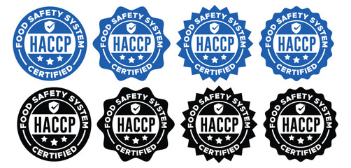 Obraz premium HACCP Certified Food Safety Label and Badge Vector – Quality Hygiene Compliance Icon