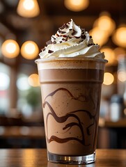 FrothyChocolateMilkshakewithCreamandChocolateFlakes