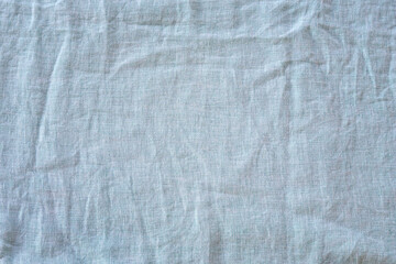 Blue cotton crumpled surface, cotton backdrop