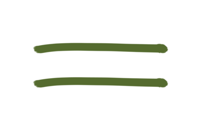 Hand drawn green equal symbol, doodle handwritten = sign isolated on transparent background