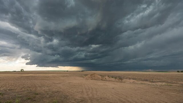 Supercell Thunderstorm Near Denver Colorado Timelapse