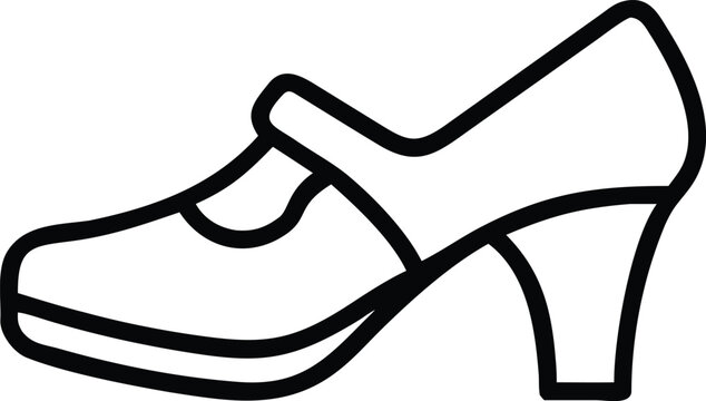 Black high-heeled women's shoes vector