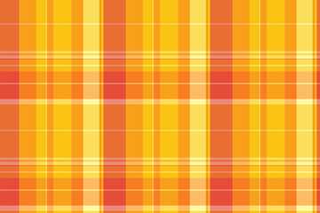 Rustic tartan background vector, japanese texture fabric plaid. Menswear check textile pattern seamless in orange and amber colors.