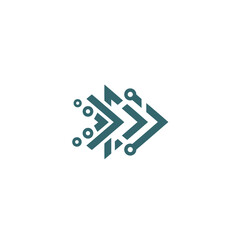 Vector graphic illustration of abstract arrows and shapes