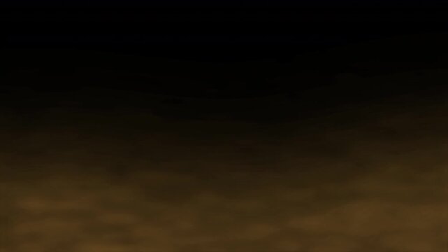 realistic haze of low lying toxic acrid orange smoke or hazy mist like fog textured overlay with a plain black background.  Orange dust clouds or vapour animation 4K