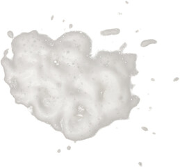 splashes of soapy water on a transparent background, PNG