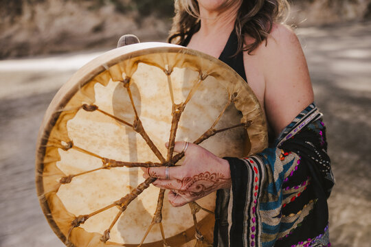 Shaman Holding a Drum
