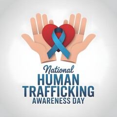 vector graphic of National Human Trafficking Awareness Day ideal for National Human Trafficking Awareness Day celebration.