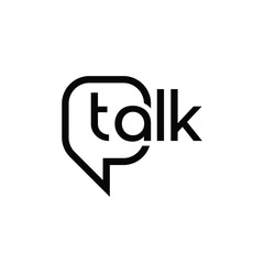 talk logo design, rectangle Sound bubbles graphic vector template	