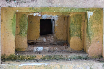 Schie&szlig;scharte eines deutschen Westwallbunkers