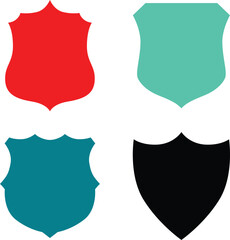 Shield Badge Shapes Vector Set &ndash; Vintage Emblems & Labels