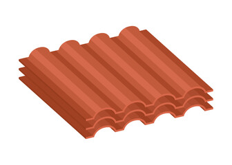 Curved terracotta roofing tiles, Traditional textured terracotta roof tiles, Curved clay tiles with textured finish suitable for historic building restorations and renovations