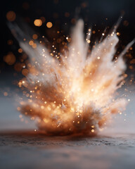 A large explosion is depicted in the image, with a lot of white