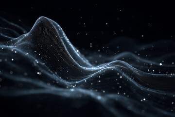 A black and white image of a mountain range with a lot of snow