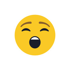 Fototapeta premium crying face sad mouth open desperate cry pool of tears emoji symbol sign icon vector illustration isolated flat