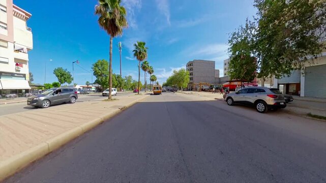 POV from a car driving around in Fez, Morocco