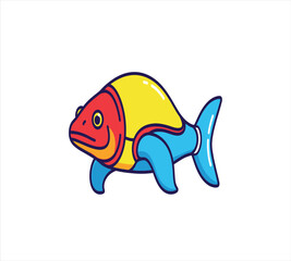 Colorful illustration of a vintage style shoulder bag with a long strap