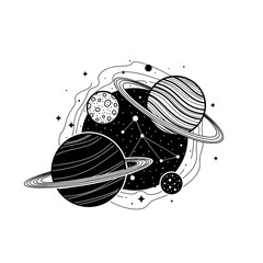 Planets in the Solar System. © tkffj