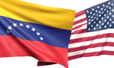 Usa us united state america vs venezuela country national flag white dicut color background wallpaper america us usa venezuela flag country conflict crisis government politic crisis tension crude oil 