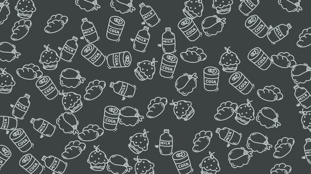 Outlines of cans, cupcakes, and dumplings perfect for food blogs, menus, or packaging designs. Minimalist and versatile illustrations.