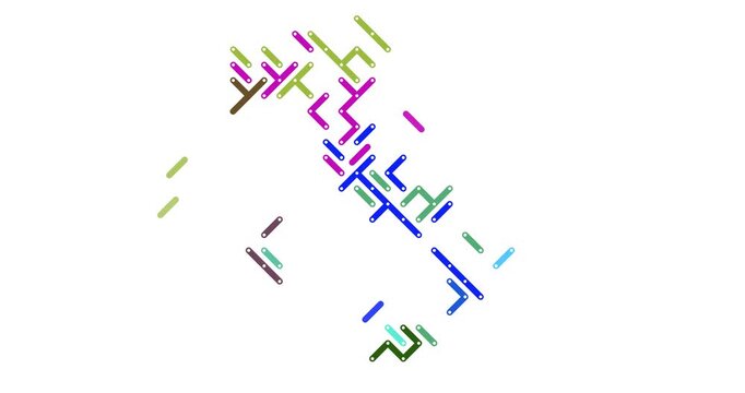 Abstract Sliding Stripes Reveal Italy Country Shape