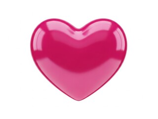 Obraz premium Pink heart icon isolated on white background