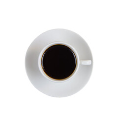 Coffee On Saucer, Robust Dark Coffee In Vessel Resting Atop Pristine White Saucer With Minimalistic Styling