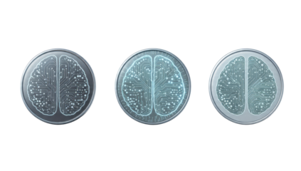 AI Brain Circuitry Coin Set