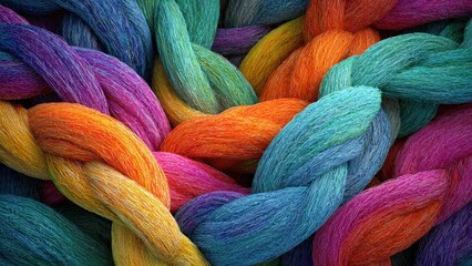 Colorful Braided Yarn