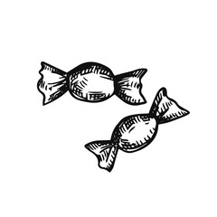 Candy sketch isolated