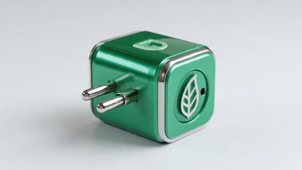 Green energy plug, eco power concept