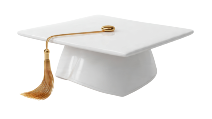 Graduation cap with gold tassel