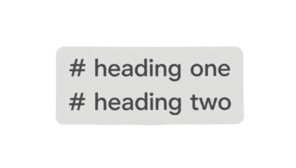 Heading levels in markdown
