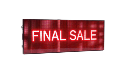 Illuminated 'Final Sale' Sign