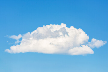 White cloud close up on blue sky background