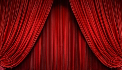 Fototapeta premium Red Curtain Texture Theater Curtain
