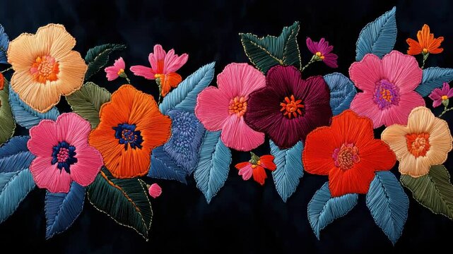 Learn to create a colorful flower embroidery design step by step at home with simple techniques